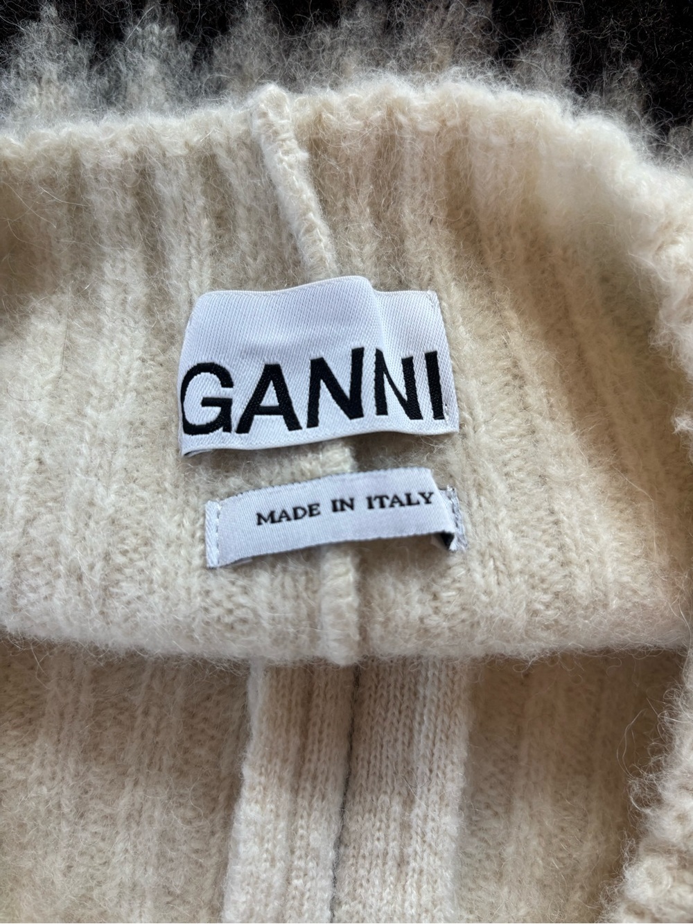 Ganni Knit Mini Skirt with Front Zip - Multi Colored - Picture 4 of 5